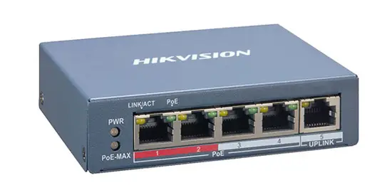 Hikvision DS-3E1105P-EI V2 Fast Smart PoE Switch 4 Port