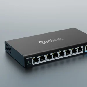 Reolink RLA-PS1 10-Port PoE Switch,Reolink RLA-PS1 PoE network switch,10-port PoE+ switch with 120W power budget,Reolink PoE switch for IP cameras,8-port PoE+ 2-port uplink switch,PoE switch for Reolink NVR and IP cameras