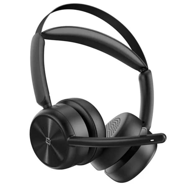 emeet geniuscall wireless on ear headset with charging base black hs80