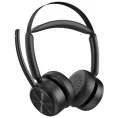 emeet geniuscall wireless on ear headset with charging base black hs80