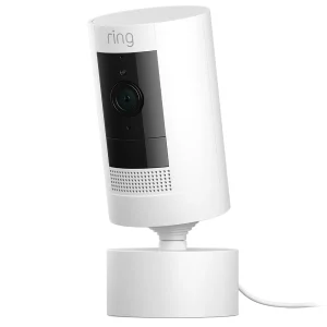 ring stick up cam 2 pack and pan tilt mount with indooroutdoor power adapter 2 pack