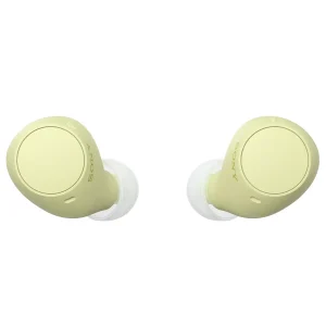 sony ultra compact true wireless earbuds yellow wfc510y