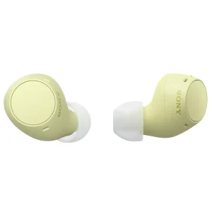sony ultra compact true wireless earbuds yellow wfc510y
