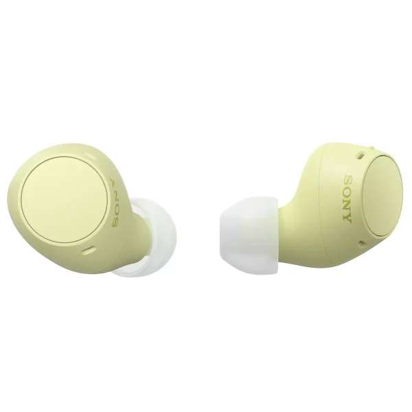sony ultra compact true wireless earbuds yellow wfc510y