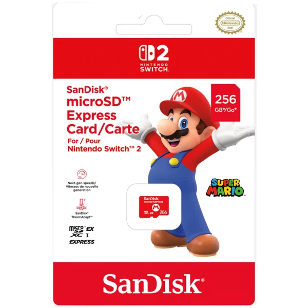 344621146275870 Nintendo Switch 2 SanDisk microSD Express Card 256GB