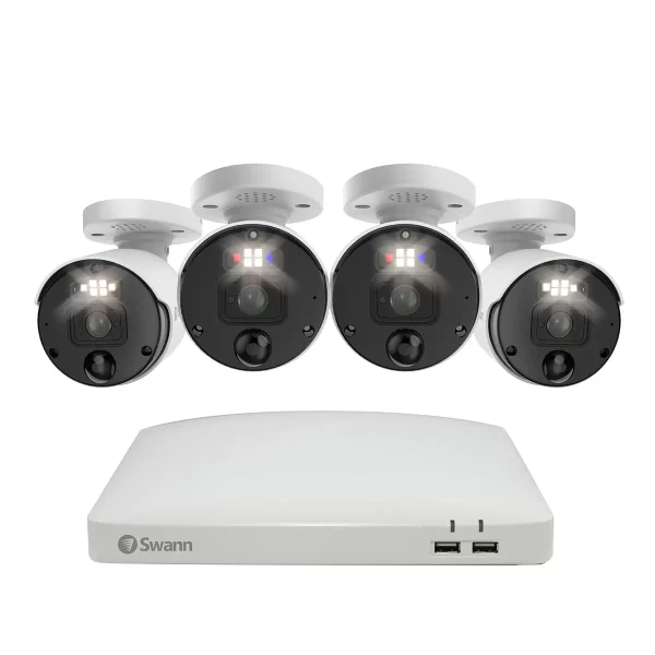 swann 4k nvr pro series with 4 facial recognition cameras swnvk 88990w4 au