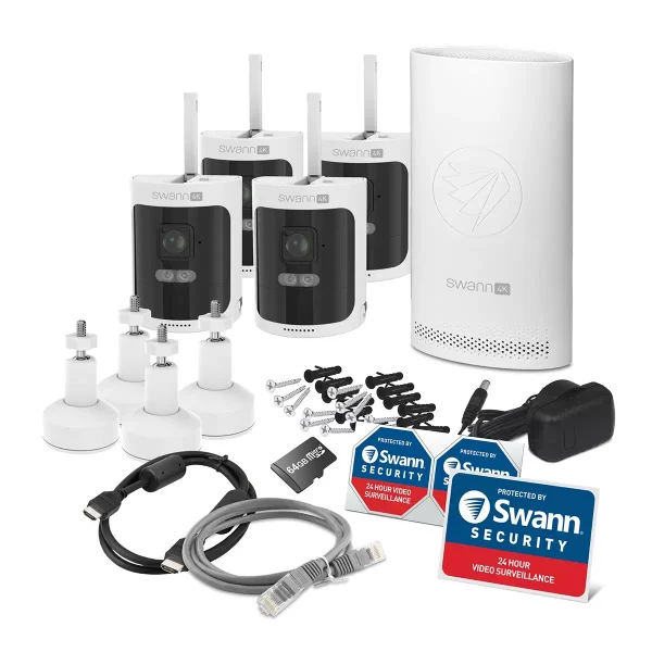 swann 4k allsecure wifi 4 camera system with tower swnvk as4k800sd4 au swann 4k allsecure wifi 4 camera system with tower swnvk as4k800sd4 au