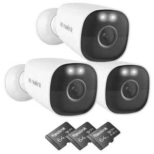 reolink argus eco ultra wi fi battery camera 3 pack bwb4k0964 3pk
