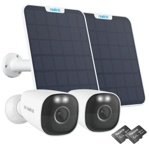 reolink argus eco ultra + reolink solar panel2 2 pack bwb4k09sp64 2pk