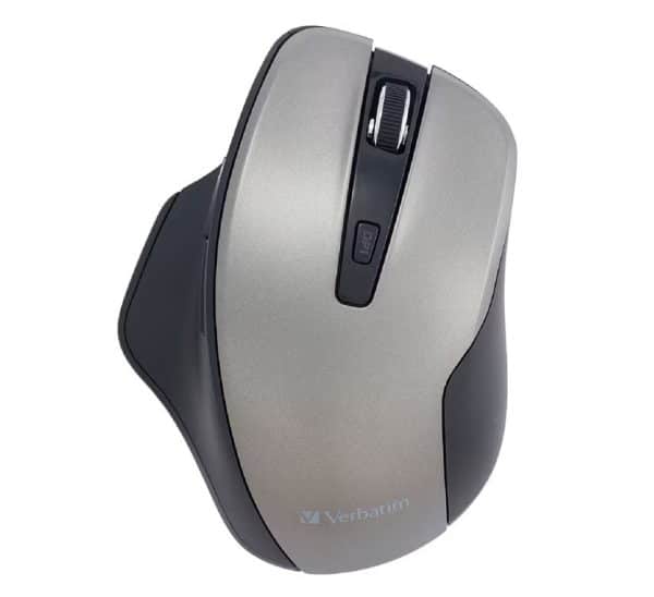MIV-70242 Silent Ergonomic Wireless Blue LED Mouse– Graphite