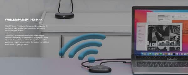 NAV-32147 Share My Screen 4K USB-C Wireless Display Adapter – WDA-02